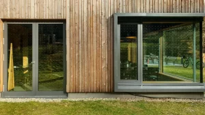 Vogelschutzfolie Verglasung Kornberghaus